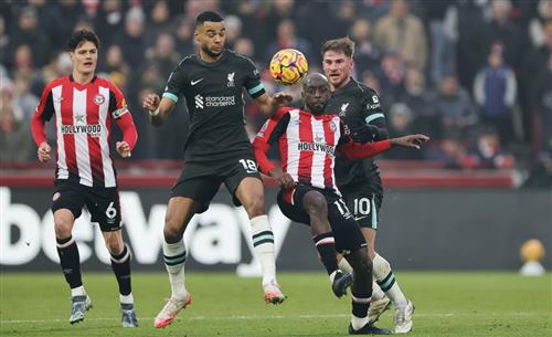 Brentford đấu với Liverpool